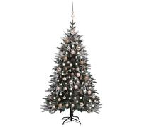 vidaXL Albero Natale Artificiale con LED Palline e Neve 180cm PVC e PE