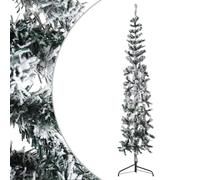 vidaXL Albero Natale Artificiale Sottile a metà Neve Fioccata 240 cm
