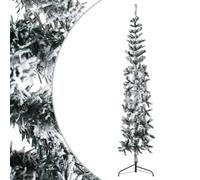 vidaXL Albero Natale Artificiale Sottile a metà Neve Fioccata 240 cm