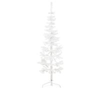 vidaXL Albero Natale Artificiale Sottile a metà Supporto Bianco 180 cm