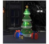 vidaXL Albero Natale Gonfiabile Decorazioni LED Interno Esterno 240 cm