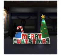 VIDAXL - Albero Natale Merry Christmas Gonfiabile Con Led 240x188 Cm