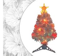vidaXL Albero Natale Preilluminato Bianco 64 cm in Fibra Ottica