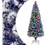 vidaXL Albero Natale Preilluminato Bianco e Blu 180 cm in Fibra Ottica
