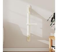 vidaXL Albero per Gatti con Tiragraffi a Parete Crema 85,5 cm