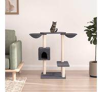 Albero per Gatti con Tiragraffi Grigio Scuro 82 cm