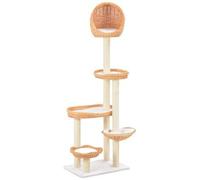 VIDAXL - Albero Per Gatti Con Tiragraffi In Legno Di Salice Naturale