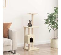 vidaXL Albero per Gatti con Tiragraffi in Sisal Crema 104 cm