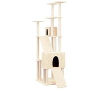 VIDAXL - Albero Per Gatti Con Tiragraffi In Sisal Crema 190 Cm