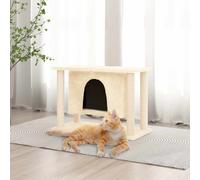 vidaXL Albero per Gatti con Tiragraffi in Sisal Crema 50 cm