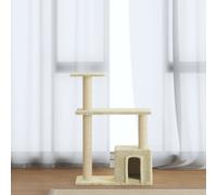 vidaXL Albero per Gatti con Tiragraffi in Sisal Crema 70 cm