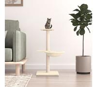 vidaXL Albero per Gatti con Tiragraffi in Sisal Crema 72 cm