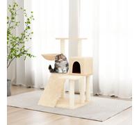 vidaXL Albero per Gatti con Tiragraffi in Sisal Crema 82 cm