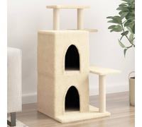 vidaXL Albero per Gatti con Tiragraffi in Sisal Crema 97 cm