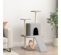 Albero per gatti con tiragraffi in sisal grigio chiaro 110 cm