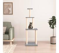 vidaXL Albero per Gatti con Tiragraffi in Sisal Grigio Chiaro 149 cm