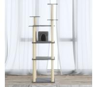 Albero per gatti con tiragraffi in sisal grigio chiaro 171 cm