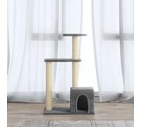 vidaXL Albero per Gatti con Tiragraffi in Sisal Grigio Chiaro 71 cm