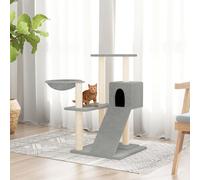 vidaXL Albero per Gatti con Tiragraffi in Sisal Grigio Chiaro 82 cm