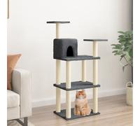 vidaXL Albero per Gatti con Tiragraffi in Sisal Grigio Scuro 118,5 cm