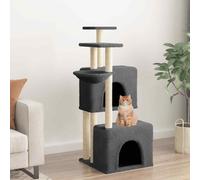 vidaXL Albero per Gatti con Tiragraffi in Sisal Grigio Scuro 122 cm