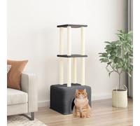 AX Albero Tiragraffi 47.5x47.5x133.5cm Casetta Sisal Gatti Peluche Casa + 172084