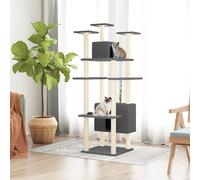 vidaXL Albero per Gatti con Tiragraffi in Sisal Grigio Scuro 162 cm