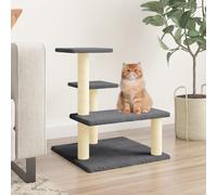 vidaXL Albero per Gatti con Tiragraffi in Sisal Grigio Scuro 61 cm