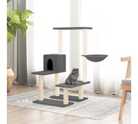 vidaXL Albero per Gatti con Tiragraffi in Sisal Grigio Scuro 94,5 cm