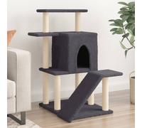 vidaXL Albero per Gatti con Tiragraffi in Sisal Grigio Scuro 97 cm