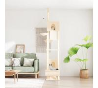 vidaXL Albero per Gatti da Pavimento a Soffitto Crema 277-303 cm