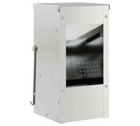 vidaXL Alimentazione per conigli argento 12,5 x 12,5 x 25 cm acciaio zincato,una guida,forme rettangolari e altre forme nel design,come quadrati,triangoli,ottagoni e altre figure geometriche