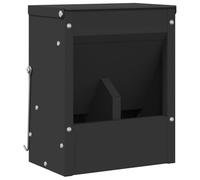 vidaXL Alimentazione per conigli nero 20 x 12,5 x 25 cm acciaio laminato a freddo,una guida,forme rettangolari e altre forme nel design, come quadrati,triangoli,ottagoni e altre figure geometriche
