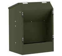 vidaXL Alimentazione per conigli, verde oliva, 64,5 x 25,5 x 45,5 cm, giardino e terrazza, design moderno, materiali durevoli, per esterni, elemento beige in stile moderno