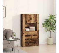 vidaXL Alta Cassettiera con cassetto Legno vecchio 80 x 33 x 150 cm