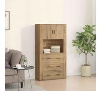 vidaXL Alta Cassettiera rovere artigianale 80 x 33 x 150 cm