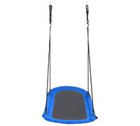 vidaXL Altalena a Nido con Bandierine Robusto Resistente Comodo Altalena Dondolo da Giardino Divertimento Bambini Gioco all'Aperto 165x70 cm