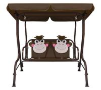 vidaXL Altalena hollywood per bambini marrone 115×75×110 cm tessuto