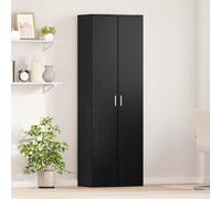 vidaXL Alto mobile Rovere nero 60 x 35 x 180 cm Legno multistrato