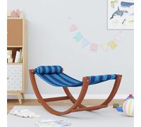 vidaXL Amaca a Dondolo per Bambini a Righe Blu in Tessuto