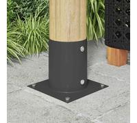 vidaXL Ancora rotonda per terreno 12 pcs Antracite 18 x 18 x15 cm