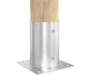 vidaXL Ancora rotonda per terreno 12 pz Argento 15 x 15 x 15 cm