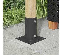 vidaXL Ancora rotonda per terreno 4 pz Antracite 15 x 15 x 15 cm