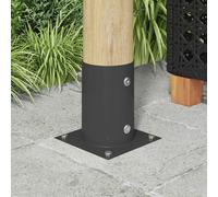 vidaXL Ancora rotonda per terreno 4 pz Antracite 15 x 15 x 15 cm