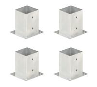 vidaXL Ancoraggi Pali 4 pz in Metallo Zincato 101 mm