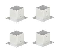 vidaXL Ancoraggi Pali 4 pz in Metallo Zincato 141 mm