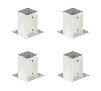 AX 4 Ancoraggi Pali Fissaggio Pavimento Piastre Neutro 145mm Ancoraggio + 145449