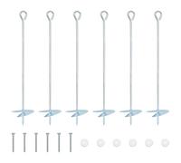vidaXL Ancora per Terra 2 pz Ø10 x 50 cm Metallo Galvanizzato Argento