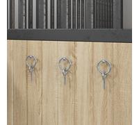 vidaXL Anelli di Aggancio con Viti a Occhiello 3pz Argento in Acciaio