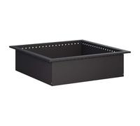 vidaXL Anello per Focolare Nero 90 x 90 x 25 cm Acciaio